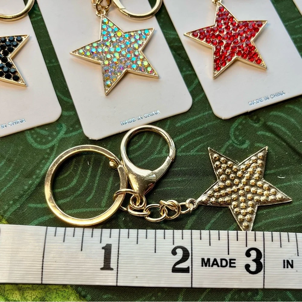 Star Keychain Charms/Keychains Available in many‎ colors